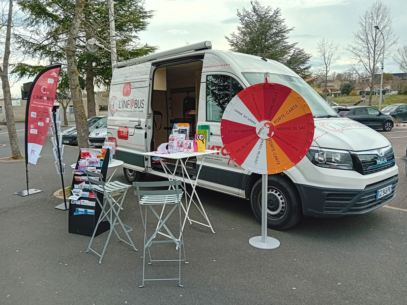 C.l’infobus présent au marché le 6 novembre