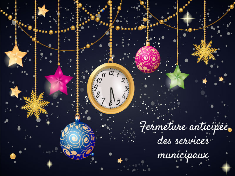 Fermetures des services municipaux pour les fêtes de fin d'années