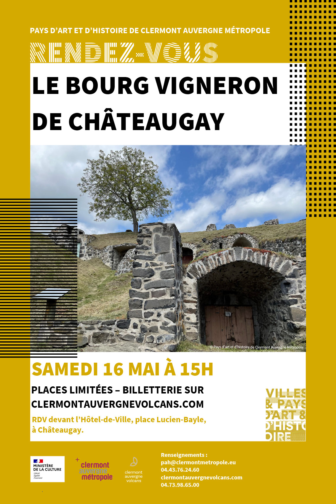 Les rendez-vous du Pays d'art et d'histoire, samedi 16 mai à Châteaugay à 15h